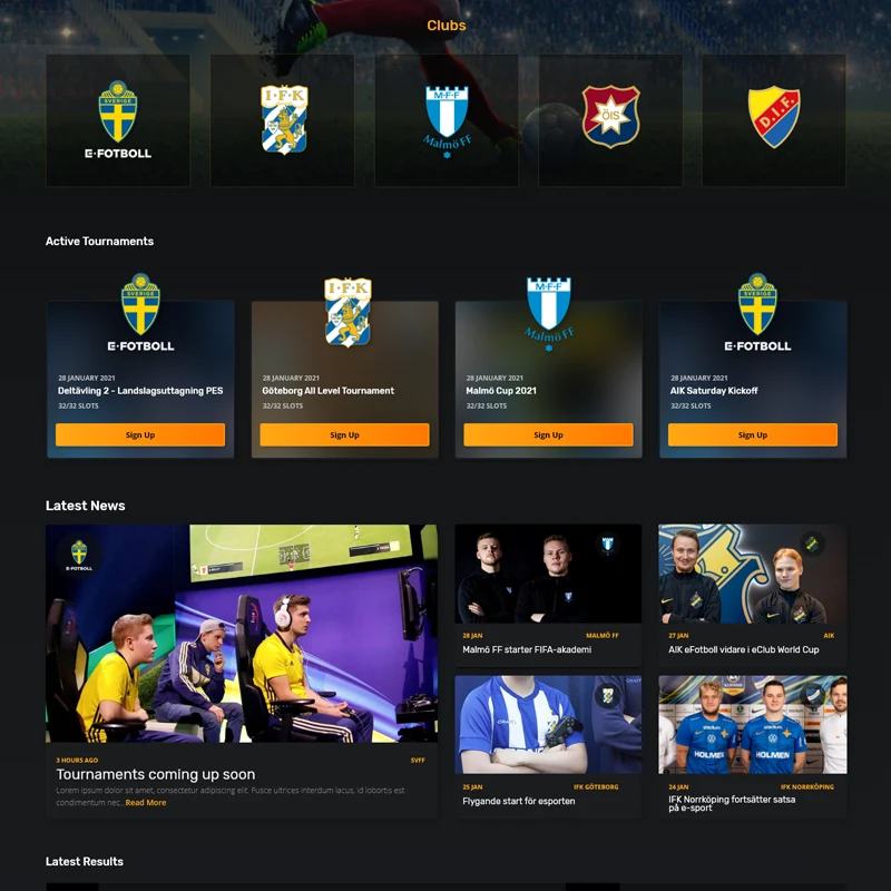 Original eFotboll football esports platform